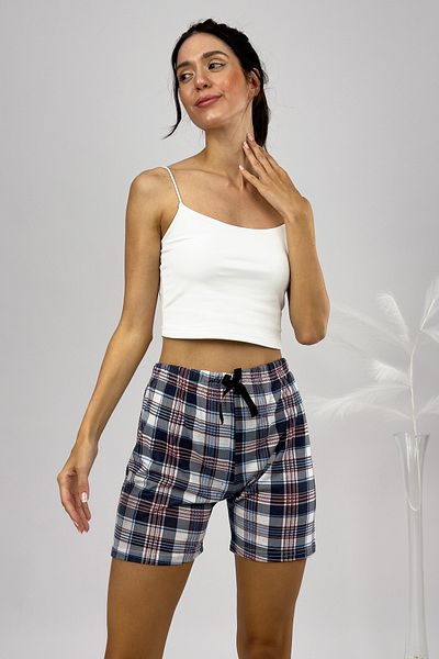 Betimoda 100% bumbac Pantaloni scurți Four Seasons de damă cu talie înaltă Pijama pătrat maro