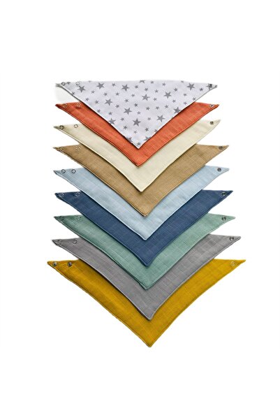Hubb 9 Double Layer Muslin Cotton Fabric Baby Drool Bib Food Apron