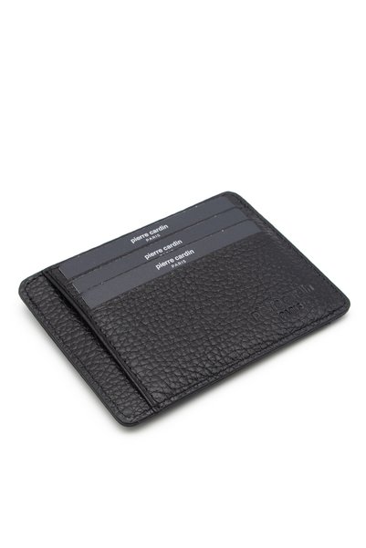 Pierre Cardin Siyah Floater Unisex Deri Kartlık 0422A41