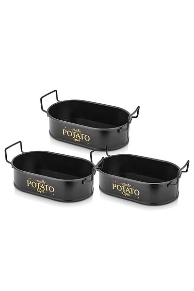 EVSTYLE Oval Potato & Chips Presentation Bowl 21X13 cm Height 5.5 cm