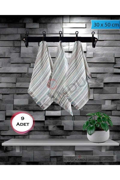 Neesh 9 Pieces Patterned Kitchen Diapers - 30X50 Cm, Stain Resistant and Odor Resistant