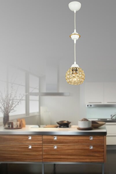 Genel Markalar Beyaz Tekli Kristal Aşağı Bakan Lüks Avize