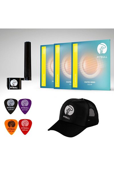PİTBULL Coated Series Classical Guitar String 3Lioş Set Normal Tension (String Winder Cap)
