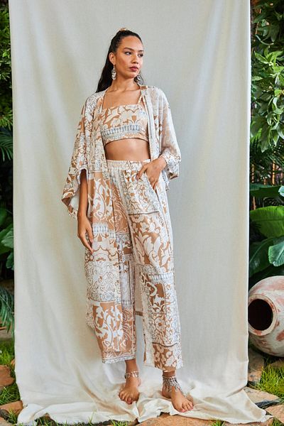 The Champ Clothing 3 Piece Kimono Bustier Set - Lower-Upper Set (MEDINE IPEGI)