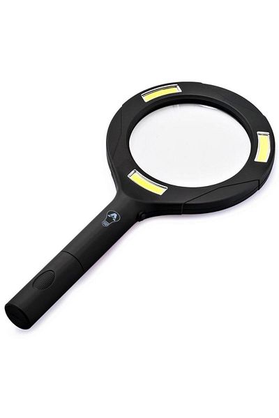 TAREZ Professional Illuminated LED Magnifier, Lup Magnifying Lens, 250 Lumen 3X Zoom