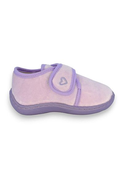 First Step Lila Herz bestickter Mädchen-Klettverschluss Panduf-F-730