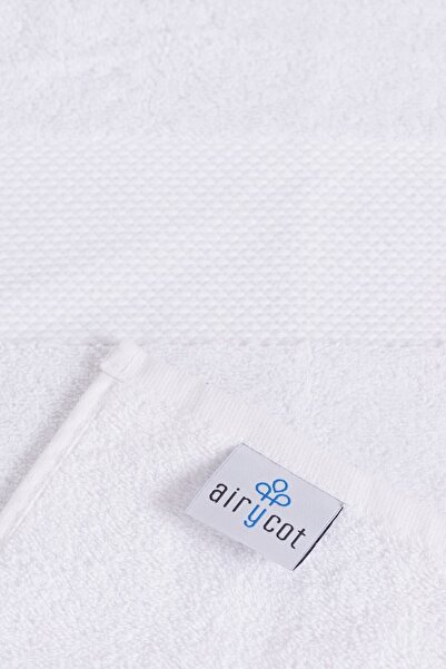 AİRYCOT White Set Face Towel 50x90 4 Pieces