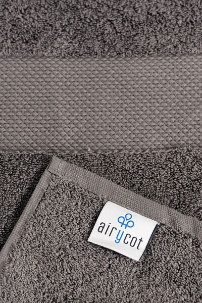 AİRYCOT Темно-сірий 50x90 набір з 4 рушників для обличчя