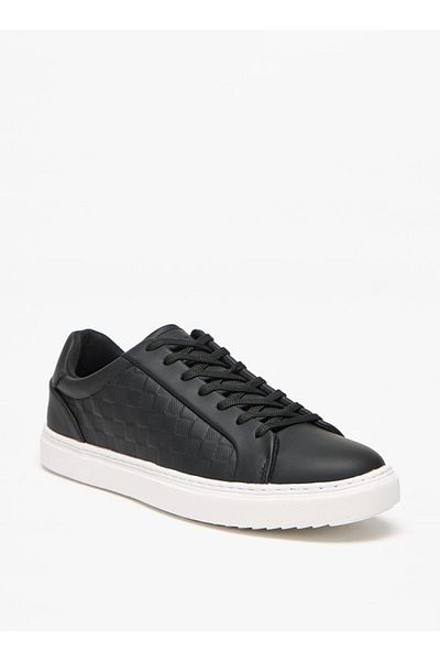 LBL by Shoexpress Monotone Low Ankle Sneakers with Lace-Up Closure