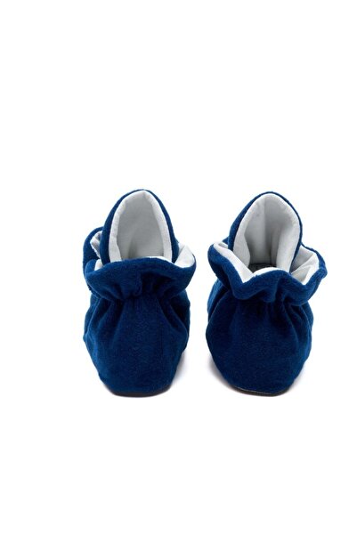 First Step Kaydırmaz Tabanlı Pamuk Astarlı Çıtçıtlı Lacivert Panduf