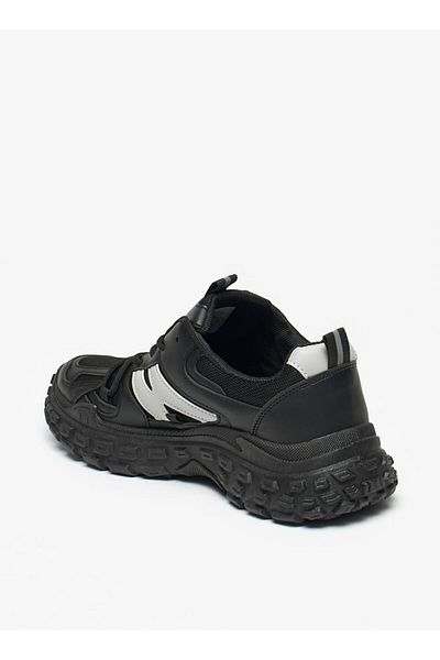 LBL by Shoexpress Textured Low Ankle Sneakers with Lace-Up Closure