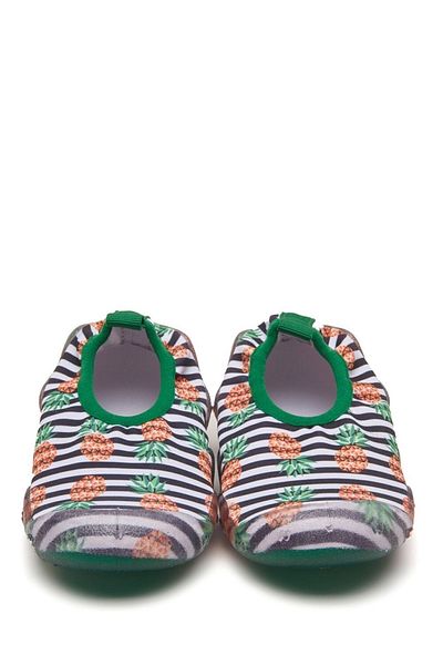 First Step Striped Pineapple Girl's Non-Slip Sole Sea Shoes