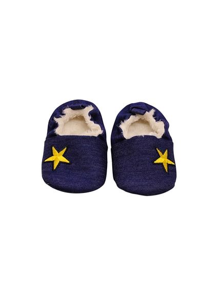 First Step Yellow Star Baby Booties
