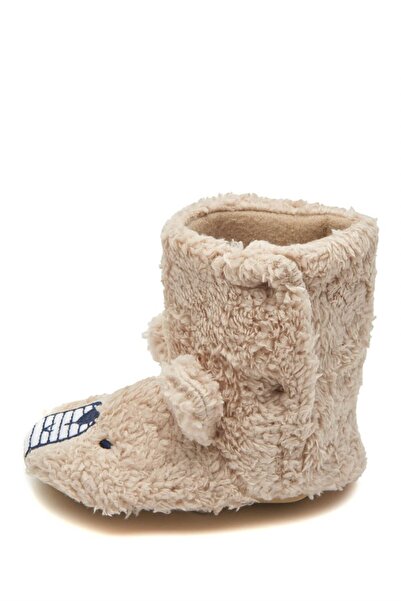 First Step 3D кожени домашни ботуши с плюшено мече-f-862