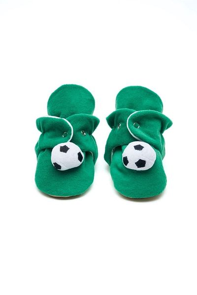 First Step Football Non-Slip Sole Cotton Lined Snap Slippers