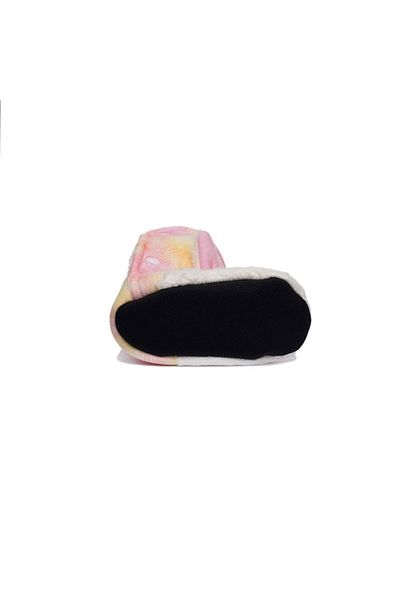 First Step Pink Rabbit Patterned Furry Home Boots-f-821