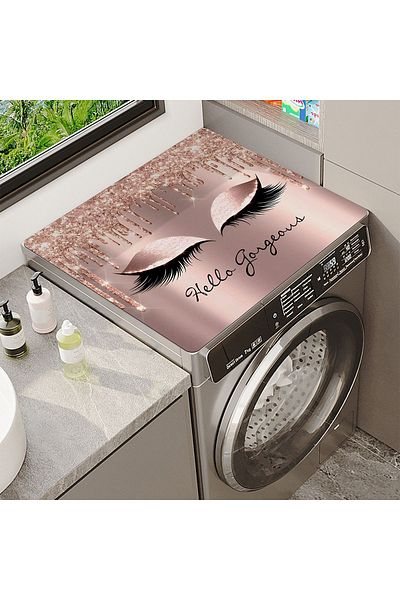 3D ELSE HALI Dryer Protection Mat - Washing Machine Cover, Liquid Proof, Non-Slip, Washable Dsn-07