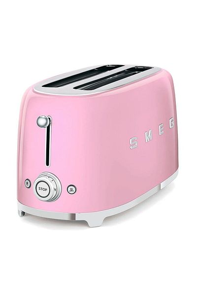 SMEG 50S Retro Pink Toaster - 2X2 Tsf02Pkeu