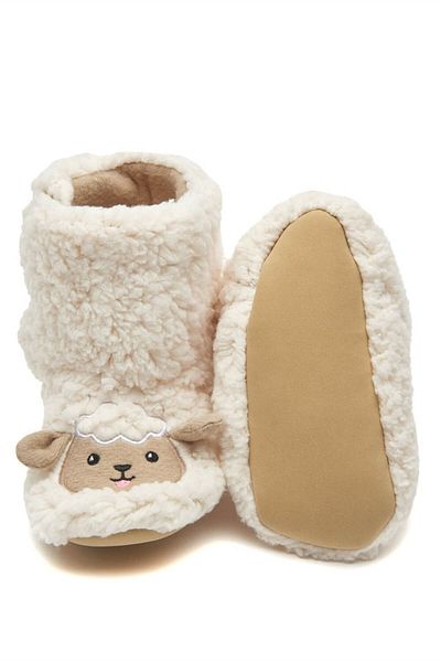 First Step 3D Furry Lamb Home Boots