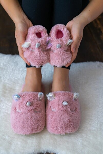 First Step Peluş Unicorn Anne Terlik Ve Bebek Panduf (terlik Ve Panduf Ayrı Satılmaktadır.)