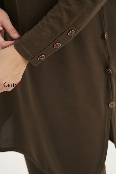 Gelince Plus Size Buttoned Suit