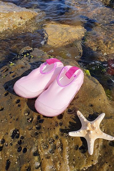 First Step Pantofi de mare pentru fete roz - Talpă anti-alunecare F-7048