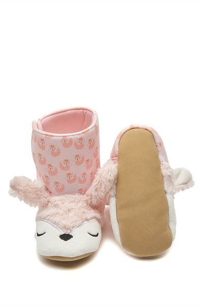 First Step 3D Pink Fox Home Boots-f-865