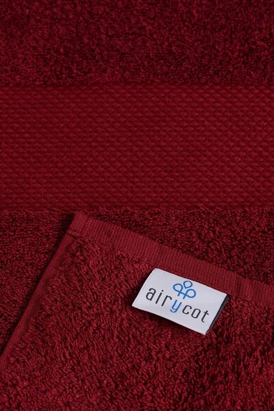 AİRYCOT Claret Red Bath Towel 90x165