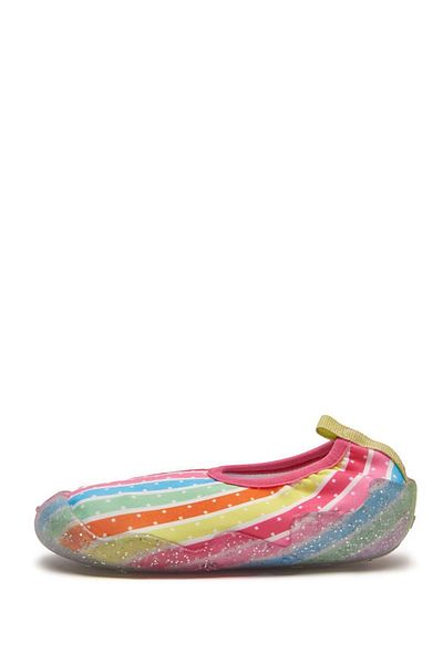 First Step Silvery Polka Dot Girls' Non-Slip Sole Sea Shoes