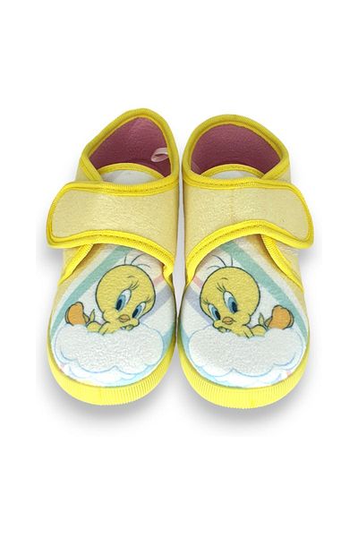 First Step Yellow Chick Girl's Velcro Slippers-F-728