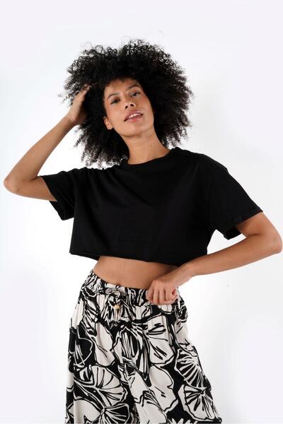 ALEXANDERGARDI Παντελόνι Palazzo με σχέδια - Τσέπες και ελαστική μέση (B24-0043 02)