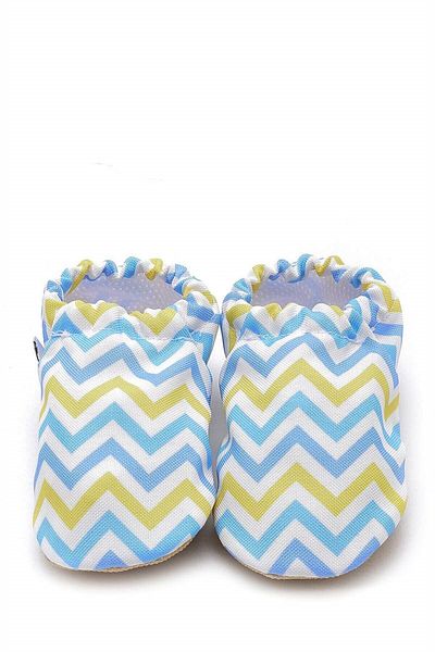 First Step Zigzag Non-Slip Sole Baby Booties Yellow, Home Boots Slippers Nursery Shoes Slippers F-824