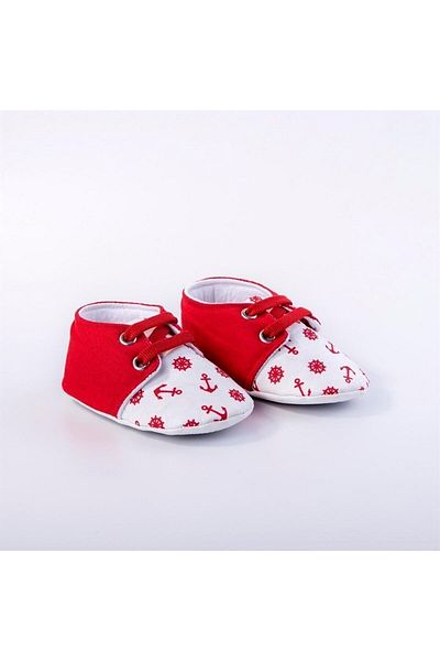 First Step Two Color Booties Red
