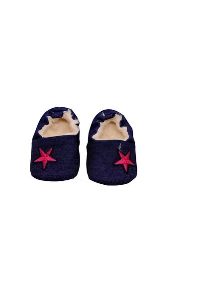 First Step Baby Booties Pink Starry