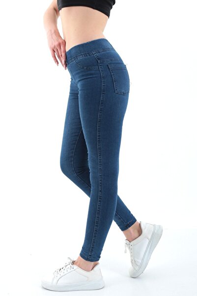 KonForYou ارتفاع الخصر الدينيم نظرة ليكرا الجوارب النسائية