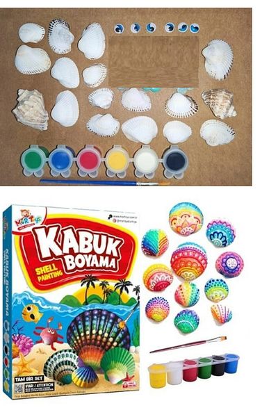PERİBOİA Artistic Hobby Painting Set with Seashell Painting and Shell Skirt