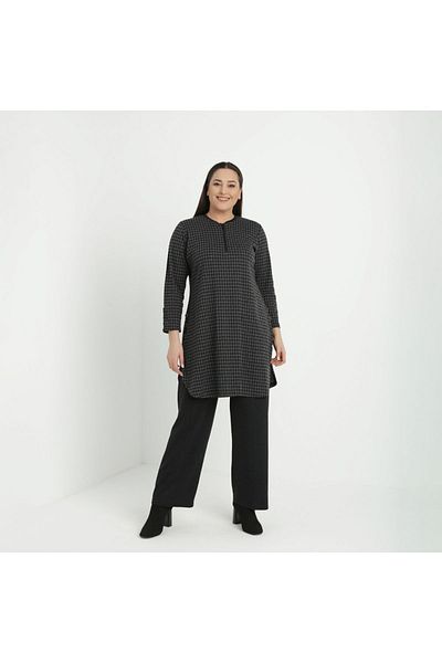 Gelince Houndstooth Pattern Large Size Διπλό Σετ 2692K