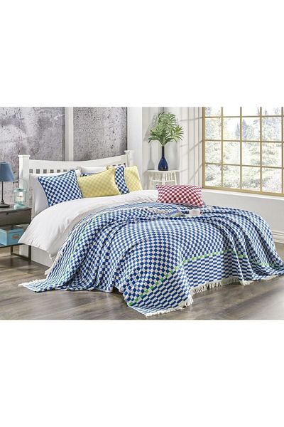 KARAKRAL Checkerboard Patterned Double Jacquard Pique 220X240Cm