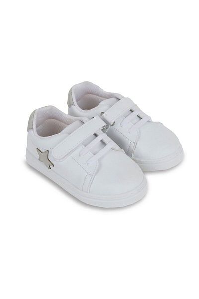 First Step Pantofi sport cu velcro cu stea gri, pantofi sport-s-1000