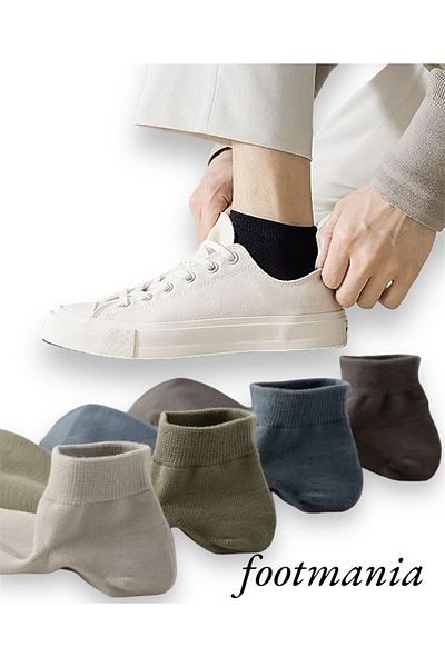 footmania Комплект мъжки къси бамбукови летни чорапи, 5 инча (устойчиви на пот, безшевни за нос)