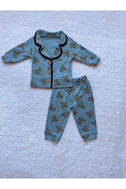 MBK GARDEN Sevimli Ayıcık Desenli Bebek Pijama Takımı - %100 Pamuk