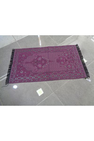 ŞAHMERDANOĞLU Şahmerdanoğlu 64x112 Cm Pink Silky - Shiny Fabric, Light and Double Faced Washable Prayer Rug L12