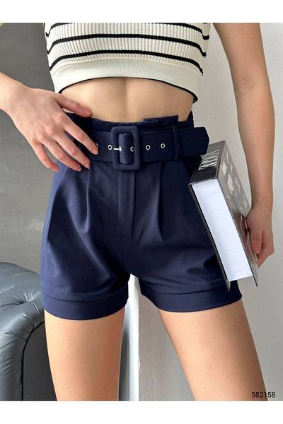 Klass Crepe Shorts with Belt