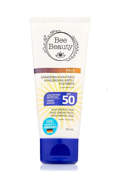 Bee Beauty 50 ml Hyaluronic Acid Sunscreen Face Cream - 50 SPF