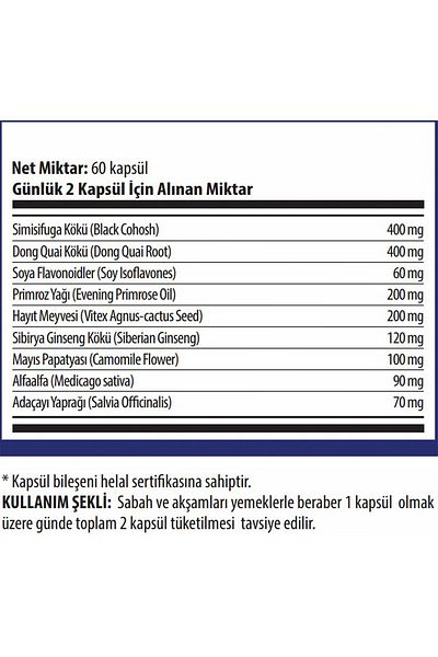 Tums Meno Formula - Leaf, Soy, Primrose Oil and Dong Quai 60 Capsules