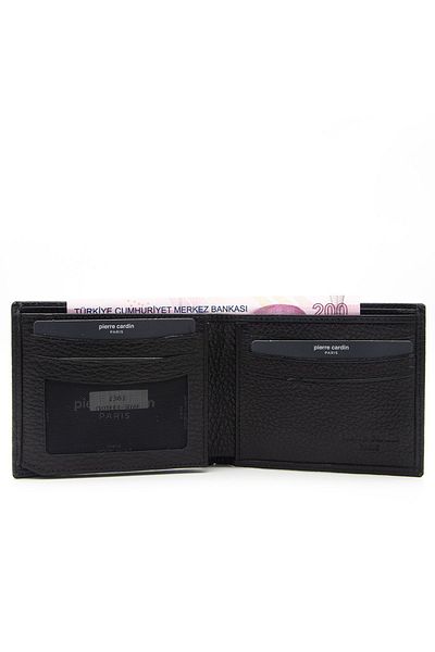 Pierre Cardin Men's Leather Floater Wallet - Black 2361a41
