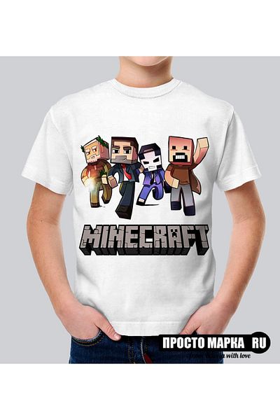 MINECRAFT Black Children's T-Shirt - Model77