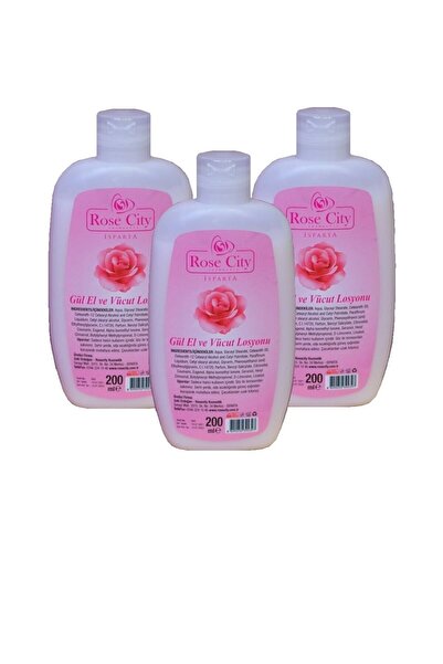 rosecity Gül Losyonu El Ve Vücut Nemlendirici 200 Ml 3 Adet