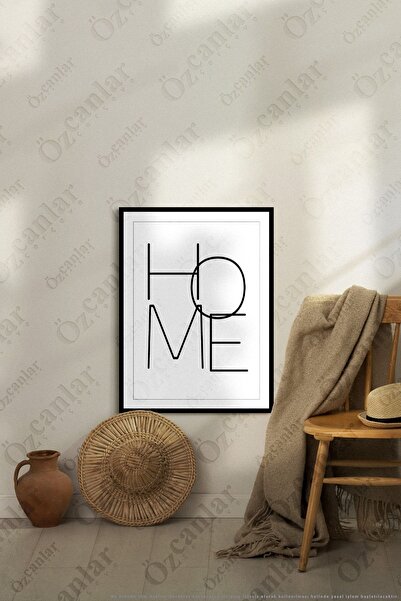 ÖZCANLAR ÇERÇEVE Home Temalı Çerçevesiz Çerçeve Görünümlü 1 Parça Mdf Duvar Tablo Tekli Mdf Tablo Set