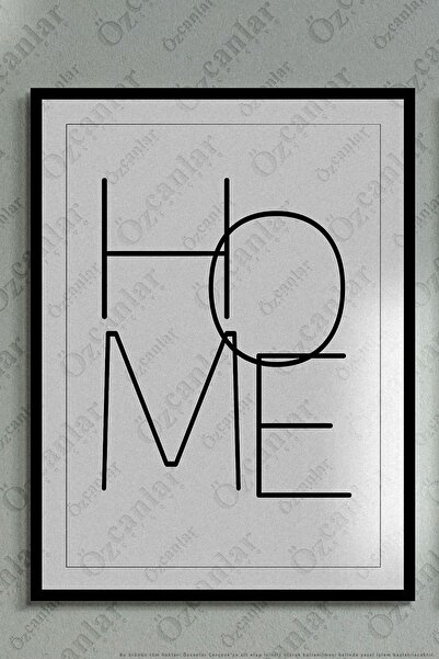 ÖZCANLAR ÇERÇEVE Home Temalı Çerçevesiz Çerçeve Görünümlü 2 Parça Mdf Duvar Tablo Seti Mdf Tablo Set